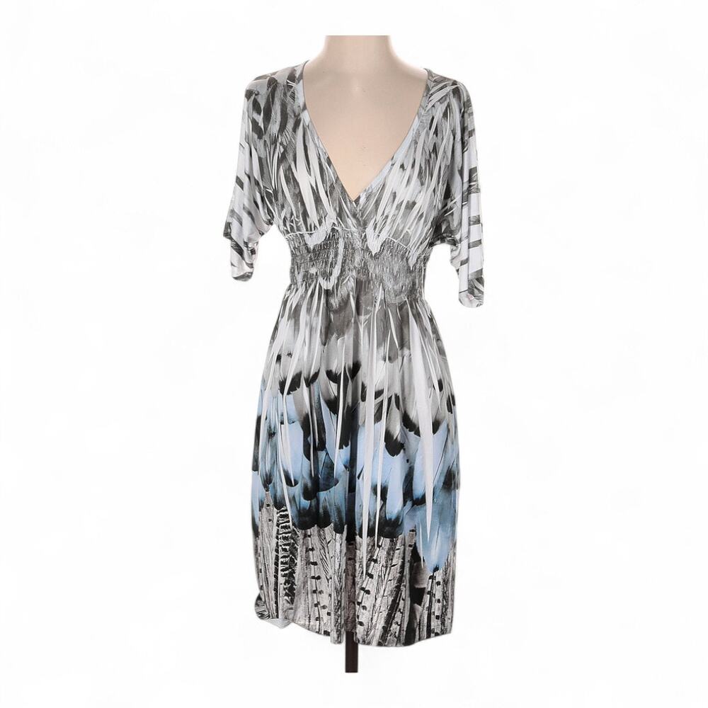 MI MANCHI Deep V-neck Knit Cocktail Dress - Size Small - Picture 2 of 8